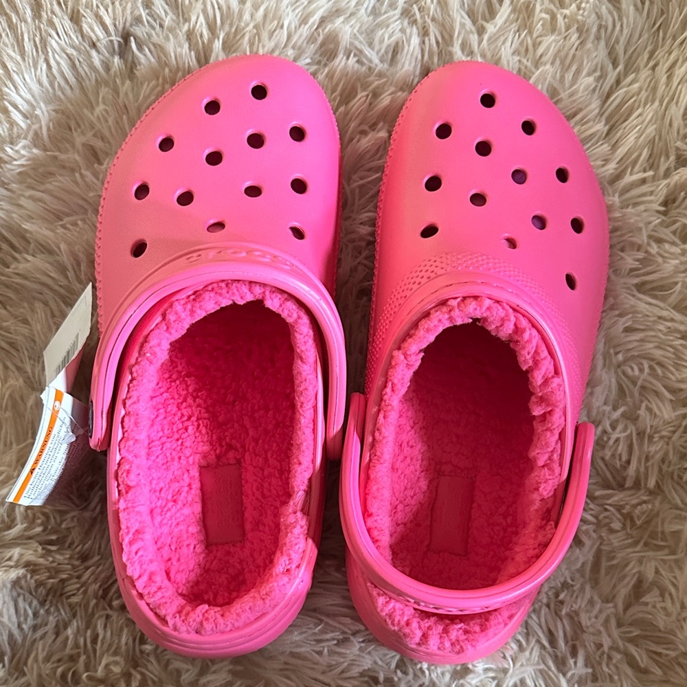 Crocs Pink Crush with Fleece Lining